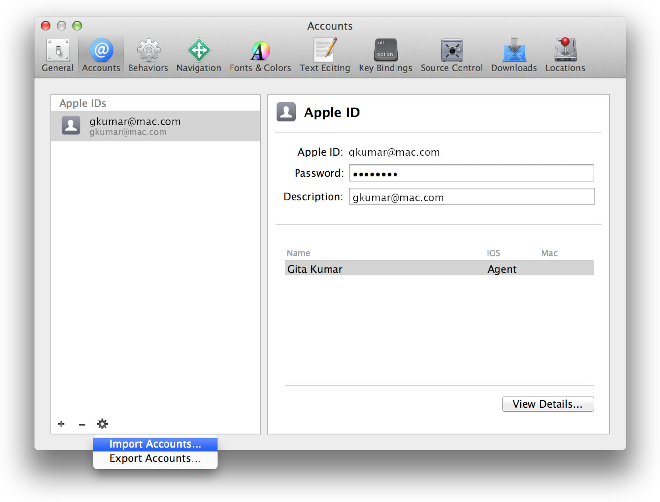 Импорт Private key и Development Certificate в Xcode 5
