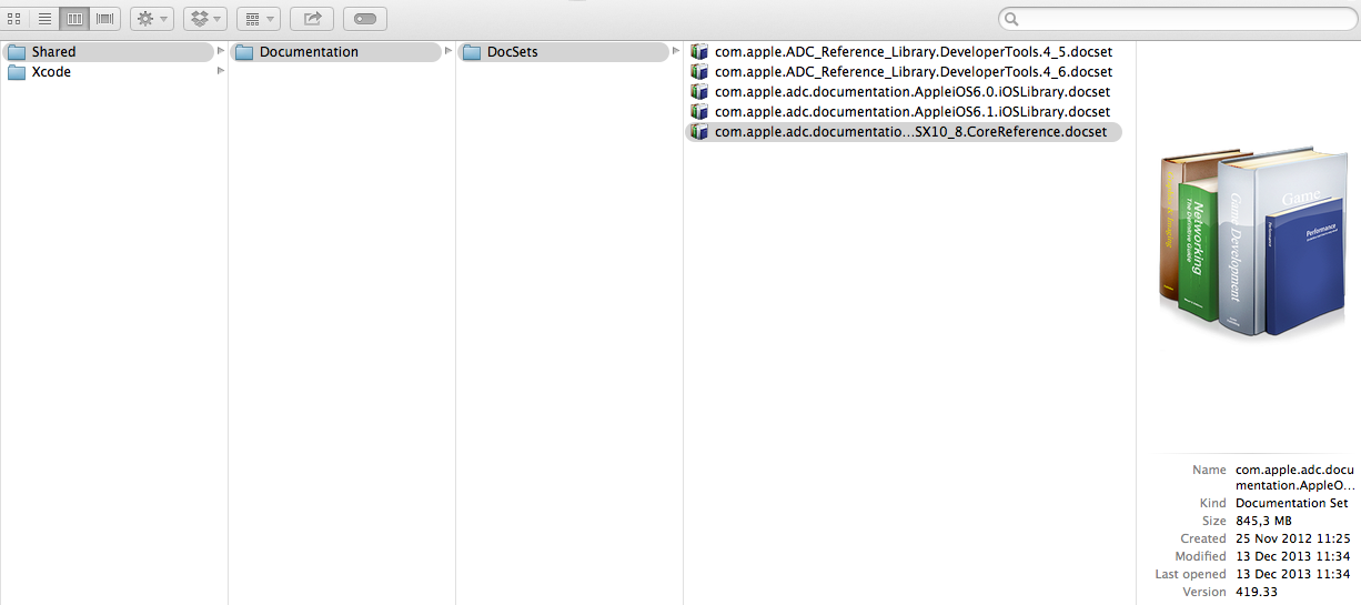 Освобождаем место занятое Xcode, рис. 4