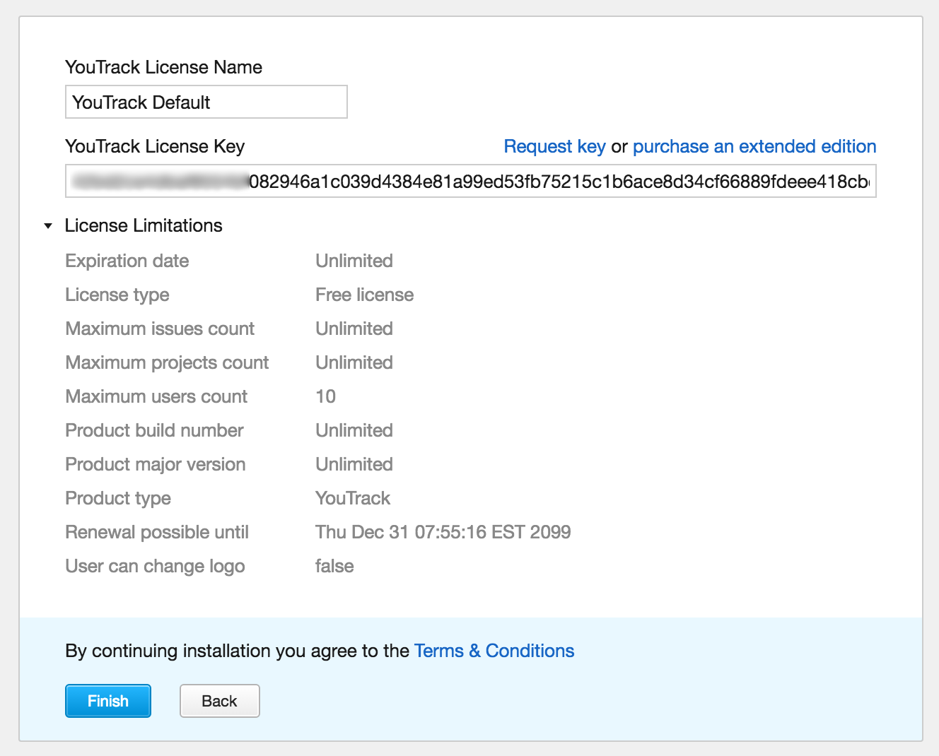 YouTrack Setup Screen 5